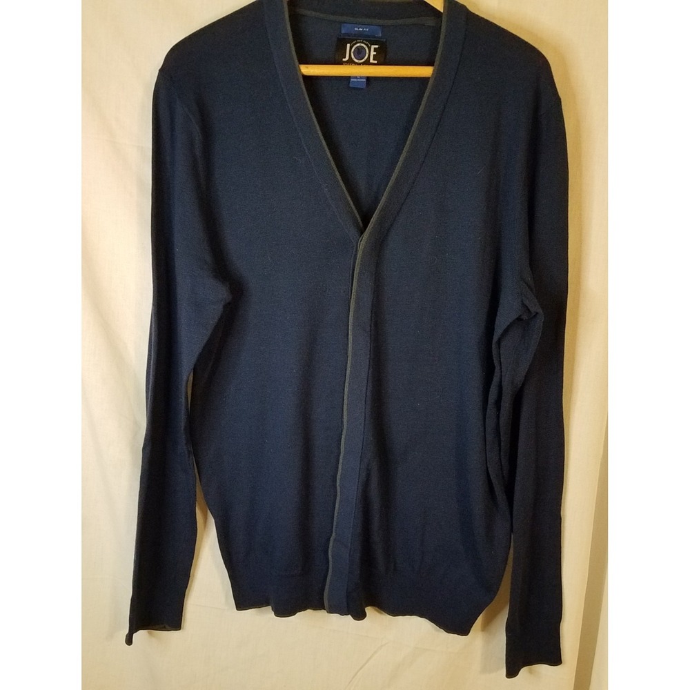 Joseph Abboud JOE Slim Fit Blue Covered Buttoned Sz.‎ LG Cardigan